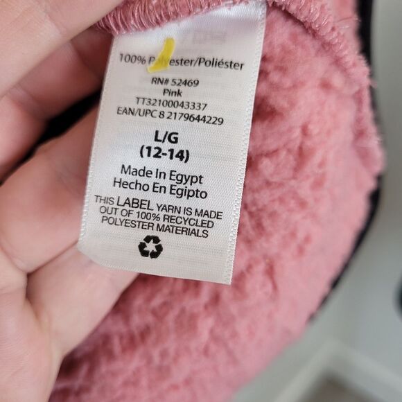 Pink Sherpa Teddy Jacket Vest Cozy Full Zip Barbie Coquette Snow Bunny Large - Picture 6 of 7
